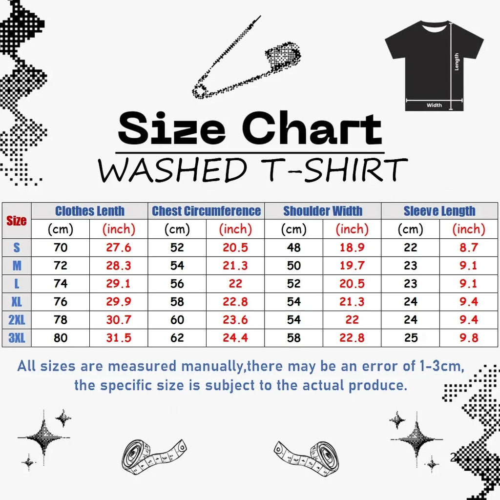 Bleach hot product New Model Washed T-shirt personality Clothes Retro Fashion Streetwear Trendy Couples Classic high quality tee