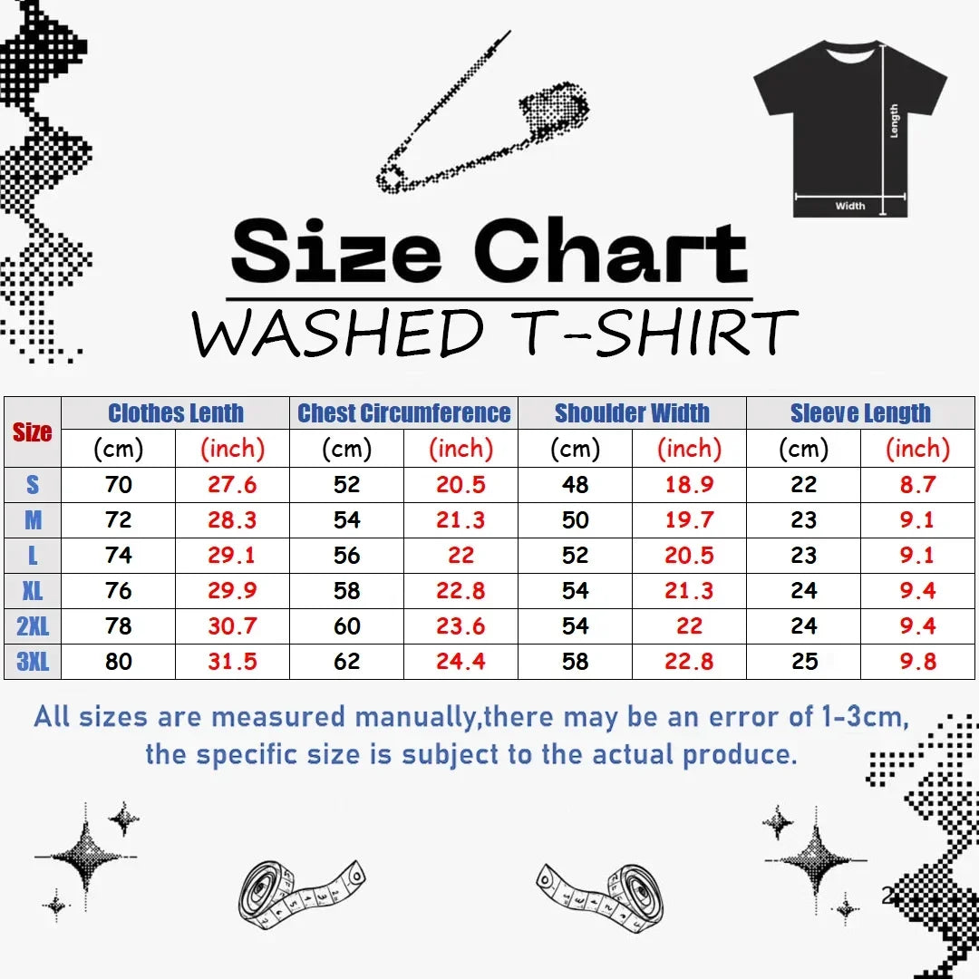 Bleach hot product New Model Washed T-shirt personality Clothes Retro Fashion Streetwear Trendy Couples Classic high quality tee
