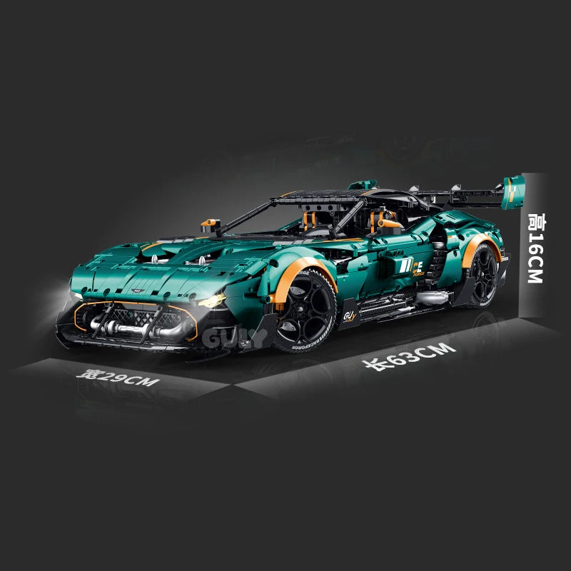 IN STOCK 10647 MOC Technical RC Vulcan Sports Car Building Blocks Assembling Bricks Model Toys for Boys Christmas Gift Set