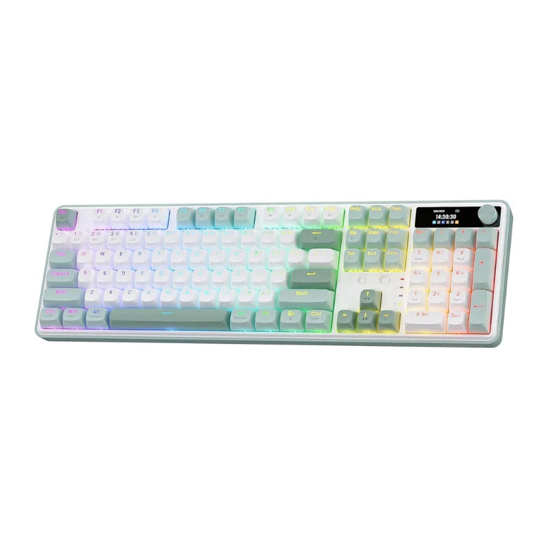 Redragon K761 Wireless Gasket Mechanical Gaming Keyboard 104 Keys RGB Keyboard with TFT Screen and Control Knob