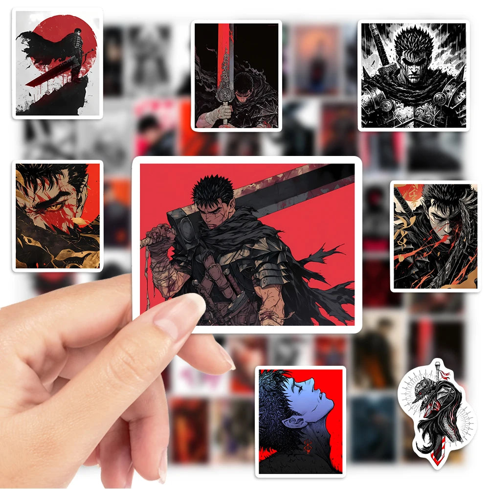 Manga Berserk Stickers DIY Kids Toys Gift for Scrapbook Junk Journals Laptop Phone Luggage Bottles Guitars Decorative Waterproof