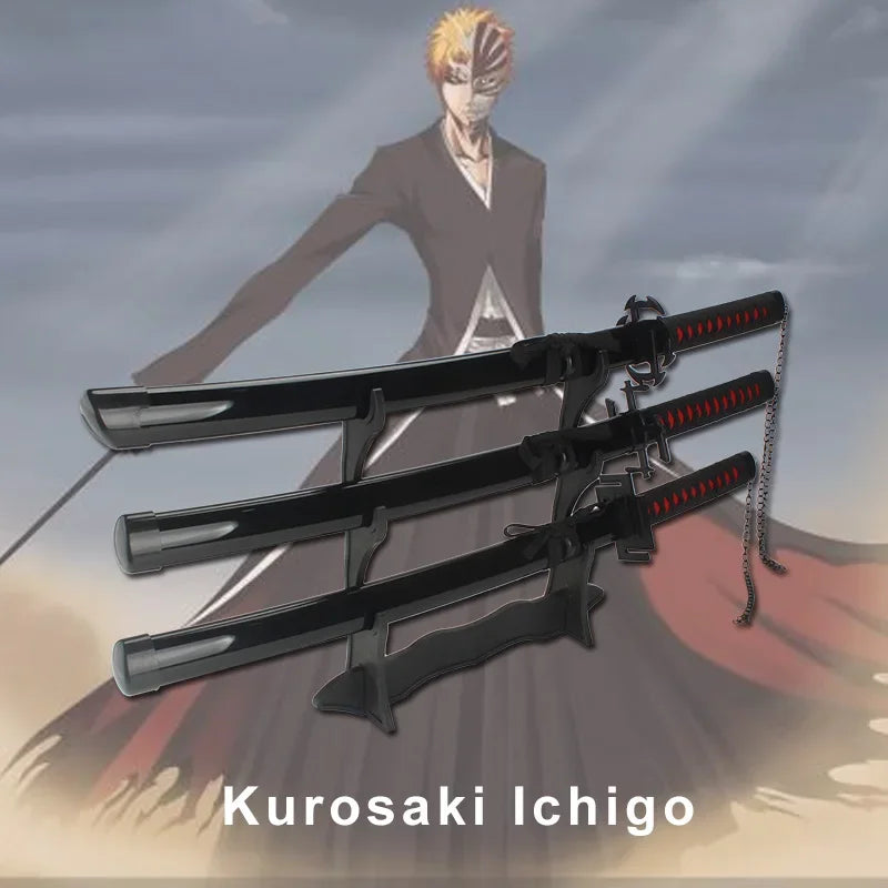80cm/31.5 inch BLEACH Katana Anime Character Weapons  Swords Cosplay Props  Kurosaki Ichigo Neliel Tu Oderschvank