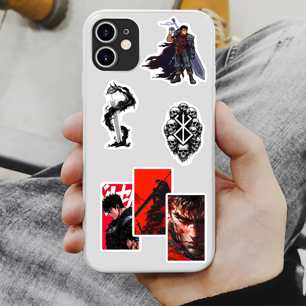 Manga Berserk Stickers DIY Kids Toys Gift for Scrapbook Junk Journals Laptop Phone Luggage Bottles Guitars Decorative Waterproof