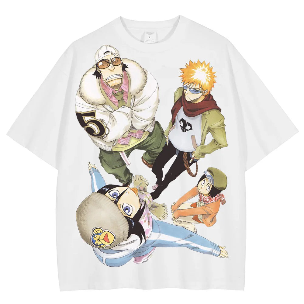 Bleach Anime Lover T Shirt Year Round Clothing Personality Clothes Plus Size Unisex Hot Product High Quality Cotton Streetwear