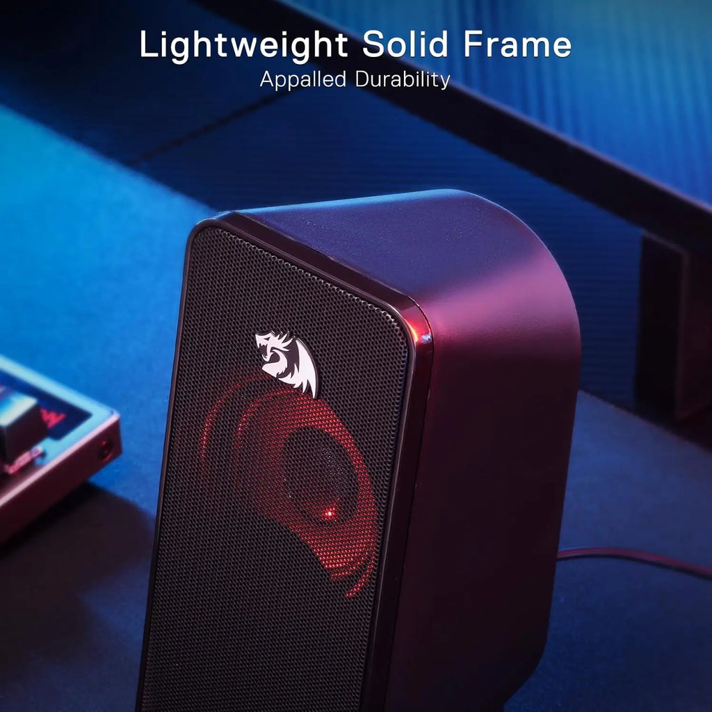 Redragon GS500 Stentor USB PC Gaming 2.0 Channel Stereo Desktop Computer Speaker Backlight