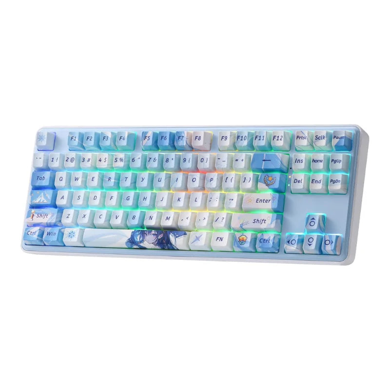 Redragon K707 PRO SE 80% Wireless Gasket RGB 3-Modes 87 Keys Gaming Mechanical Hot-Swap Keyboard, Mint Mambo Switch