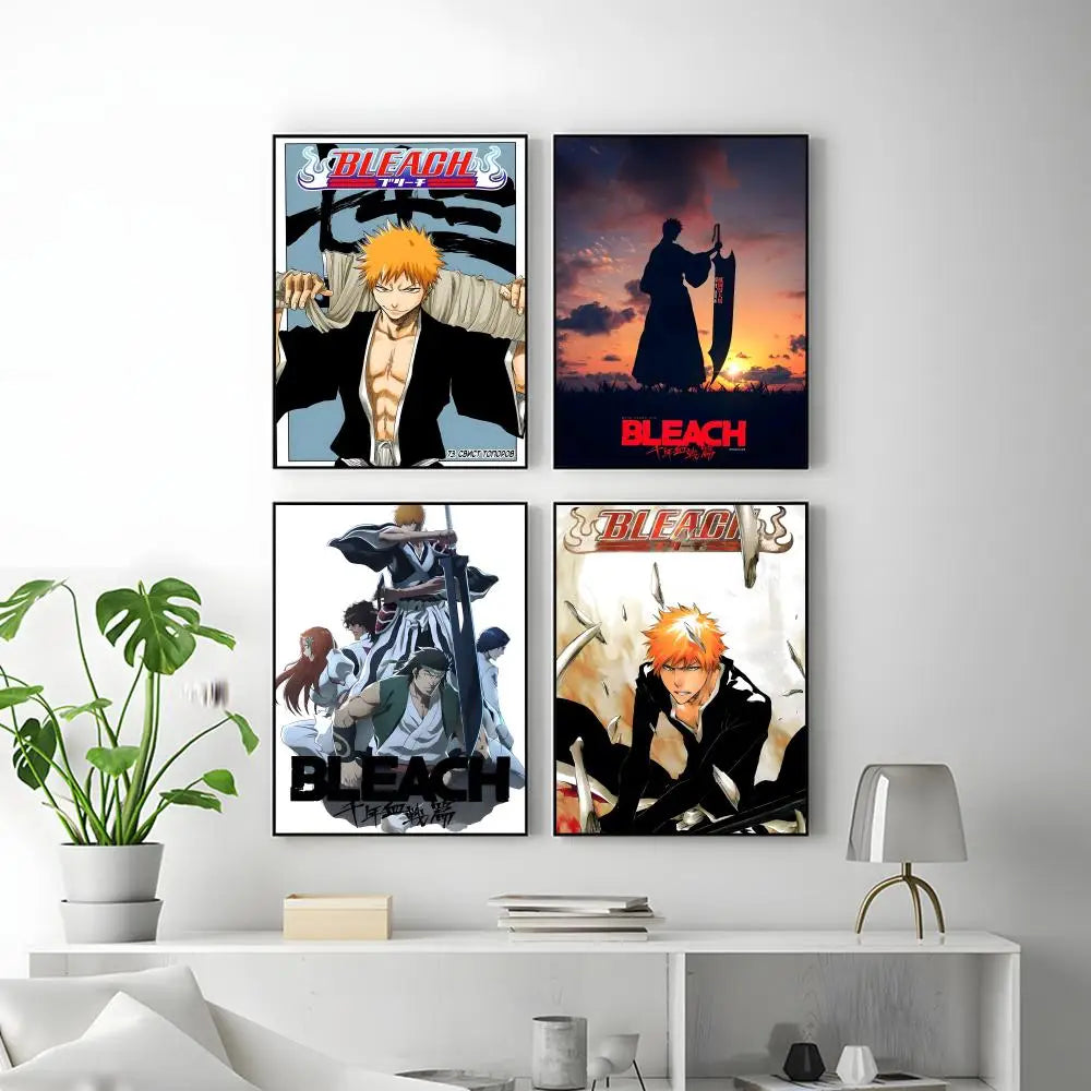 Classic Anime B-BLEACH Poster HD Waterproof Self-Adhesive Wall Art – Multi-Scene Use, Top Gift Pick