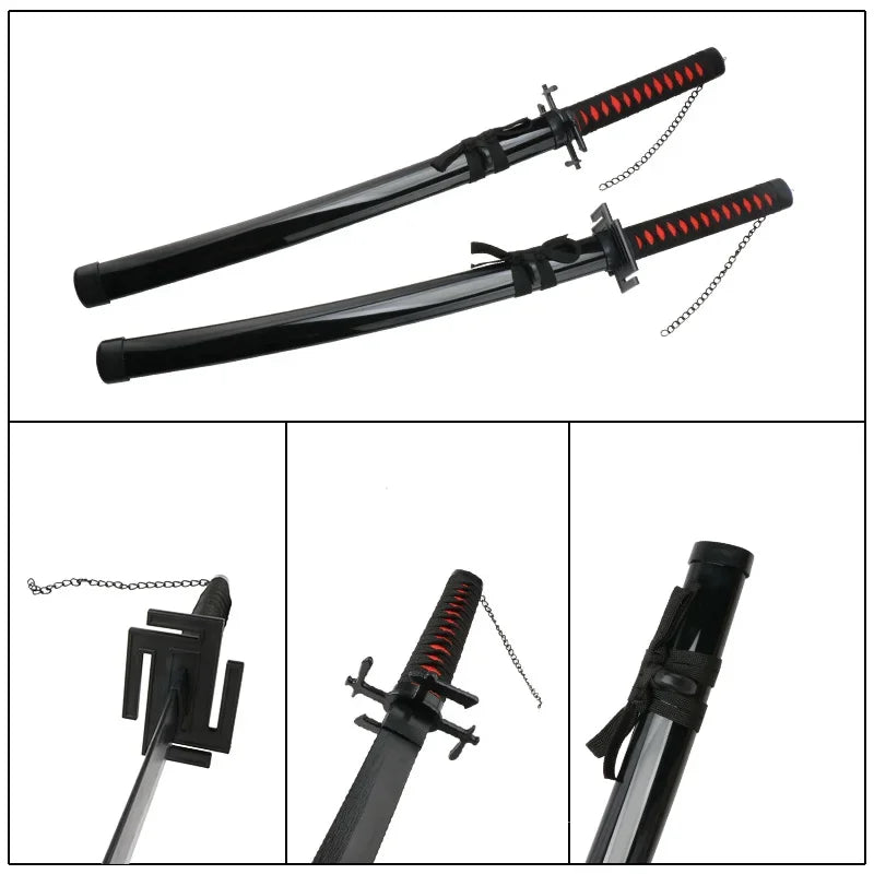 80cm/31.5 inch BLEACH Katana Anime Character Weapons  Swords Cosplay Props  Kurosaki Ichigo Neliel Tu Oderschvank