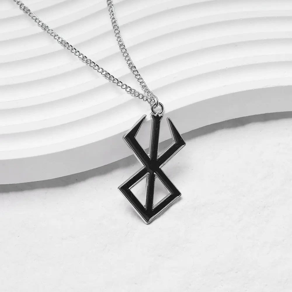 Game Berserk Behelit Badge Black Logo Sign Brand Of Sacrifice Sword Alloy Keychain Pendant Jewelry Cosplay Props Accessories