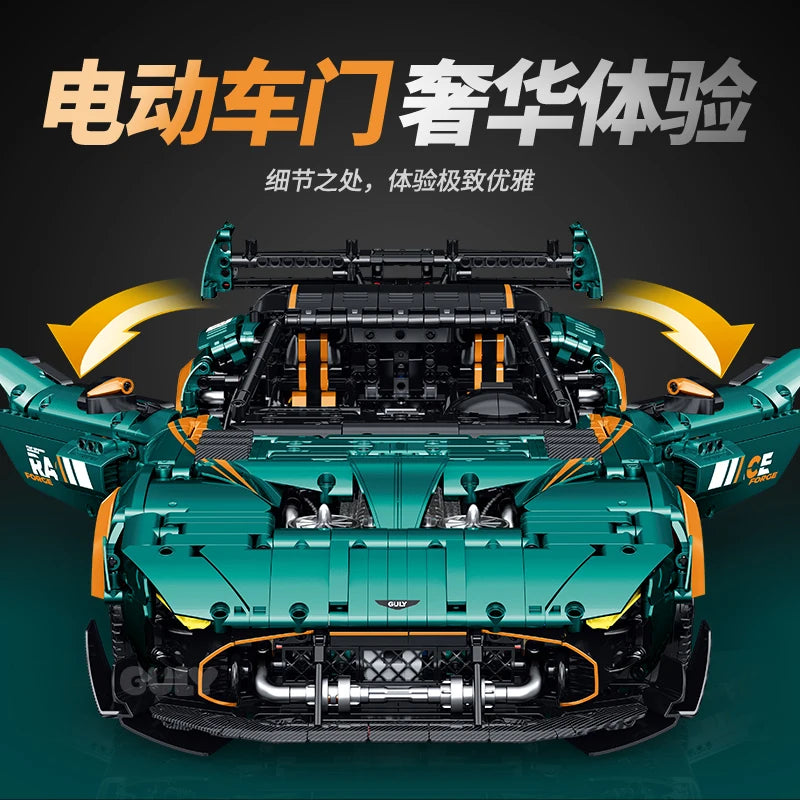 IN STOCK 10647 MOC Technical RC Vulcan Sports Car Building Blocks Assembling Bricks Model Toys for Boys Christmas Gift Set