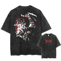 Berserk Vintage Anime T-shirt Guts Printed T Shirt Men Women High Quality Washed Cotton Tshirts Harajuku Male Oversized Tee