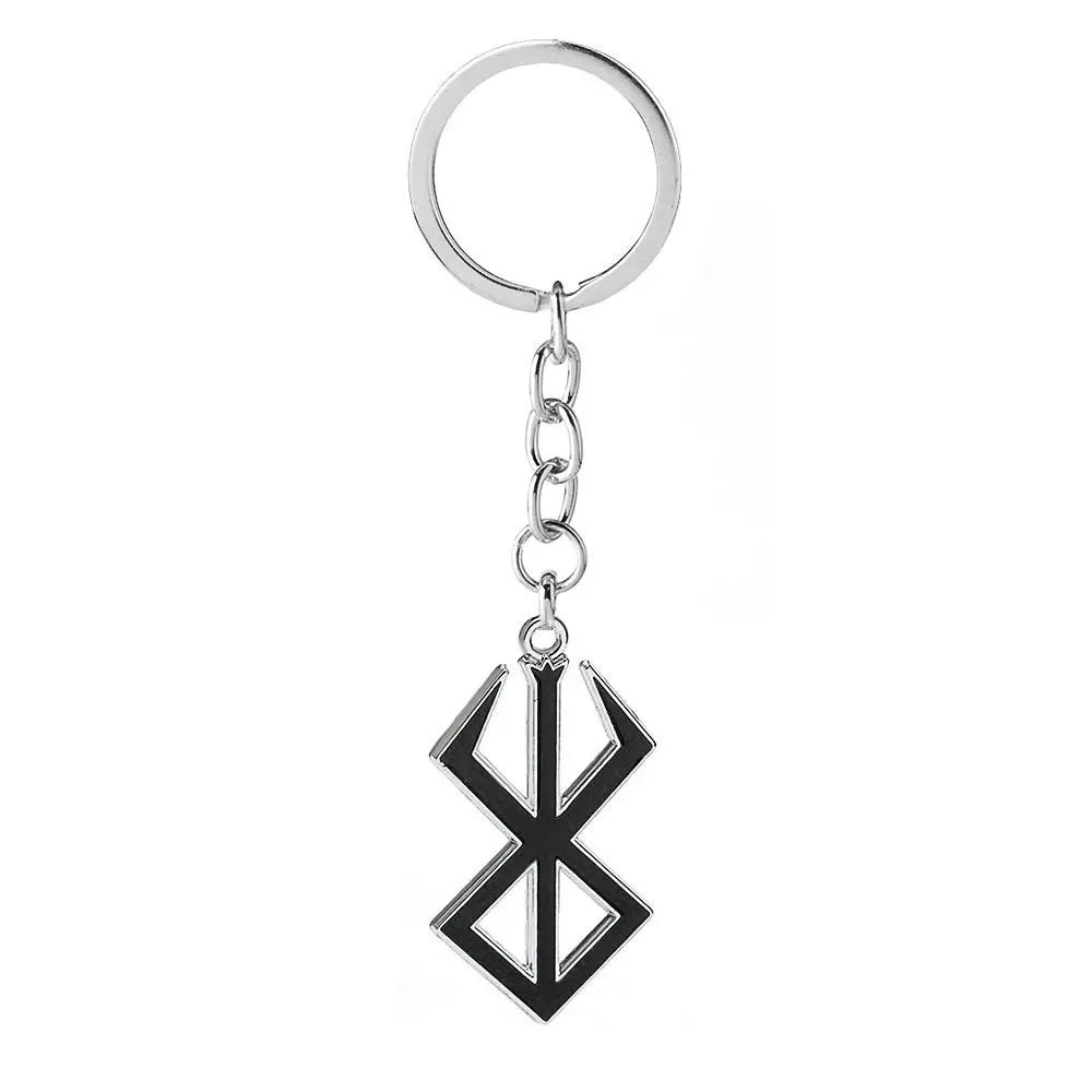 Game Berserk Behelit Badge Black Logo Sign Brand Of Sacrifice Sword Alloy Keychain Pendant Jewelry Cosplay Props Accessories