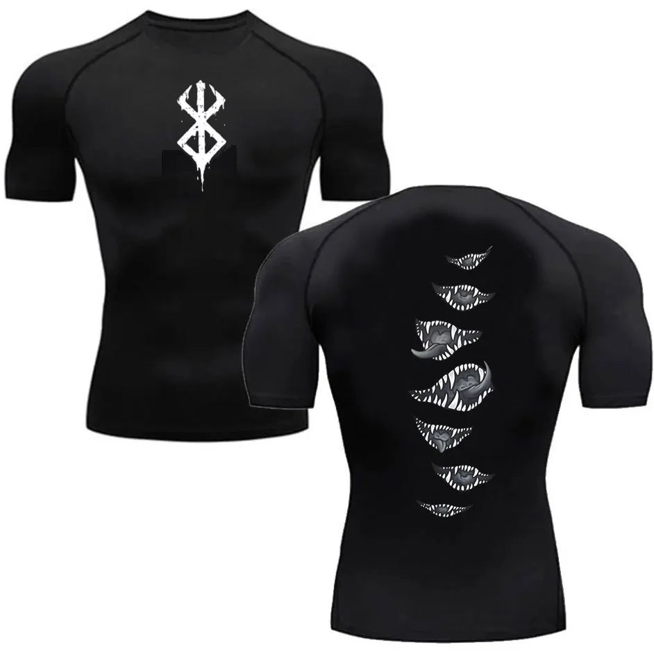 Berserk Guts T Shirt Men Compression Shirt Fitness Sport Running Tight Gym TShirts Athletic Quick Dry Tops Tee Compression Shirt