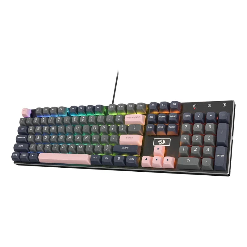 Redragon 556 SE Wired Gaming 104 Keys Hot-Swap Mechanical Keyboard Noise Dampening Kit, Upgraded Socket